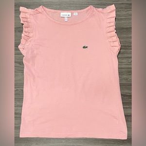 Lacoste- Perfect condition- ruffled sleeves T-shirt